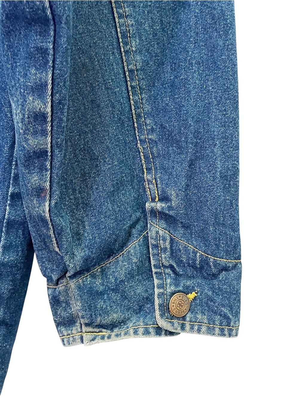 Vintage Bill Blass Jeans Denim Chore Jacket XL Corduroy Collar Barn Workwear - Picture 8 of 14